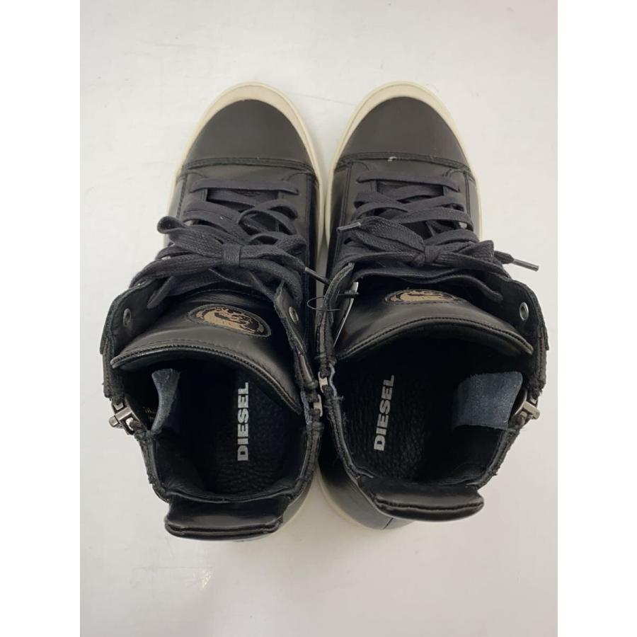 DIESEL◇ディーゼル/ハイカットスニーカー/26.5cm/ブラック/レザー