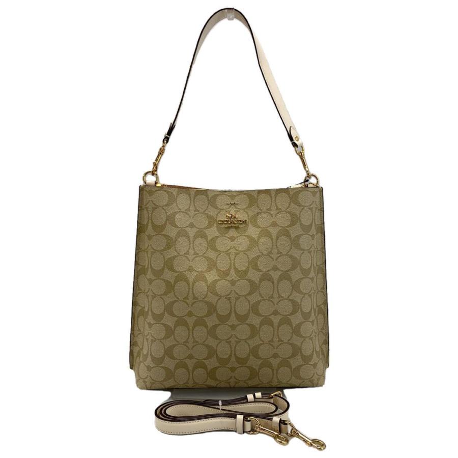 COACH◇モリーバケット/ショルダーバッグ/PVC/BEG/総柄/CA561/角 