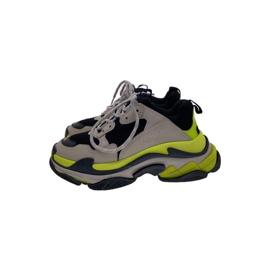 BALENCIAGA◇Triple S/39/ブラック×ベージュ×ネオンイエロー/マルチ