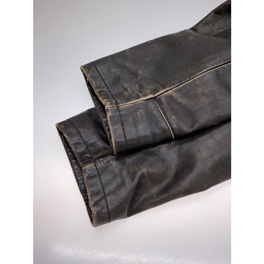 GAP◇90s/OLD GAP/レザージャケット/L/牛革/ブラック/スレキズ