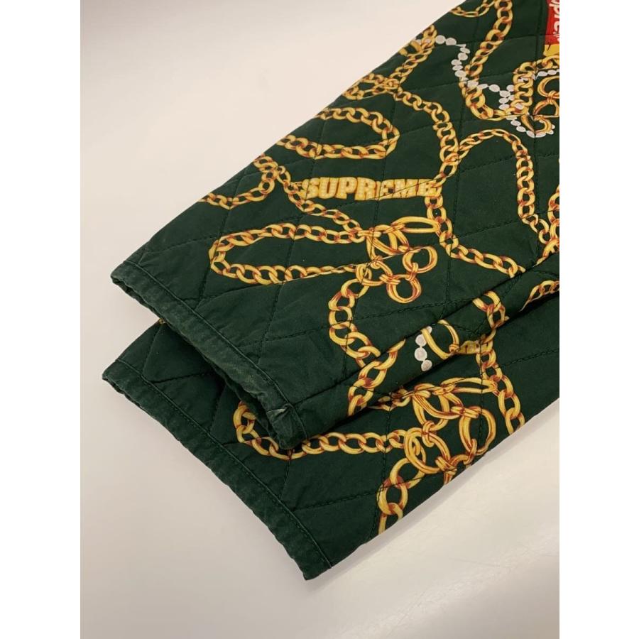 Supreme◇20AW/Chains Quilted Jacket/XL/ポリエステル/グリーン/総柄