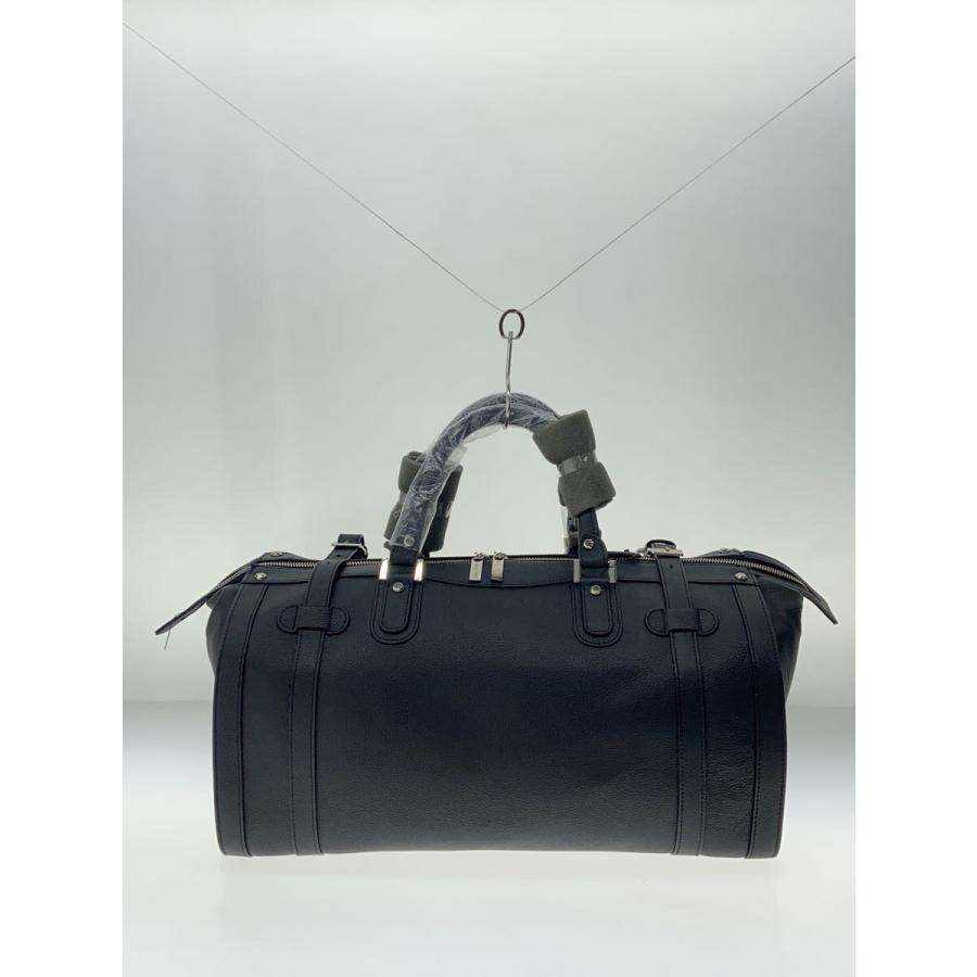 GOLD PFEIL◇ボストンバッグ/レザー/BLK/無地/メルセデスベンツ