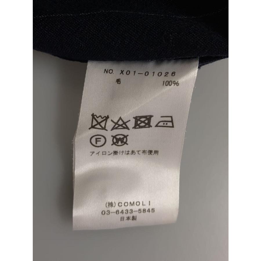 COMOLI◇23SS/テーラードジャケット/1/ウール/ネイビー/ストライプ/X01