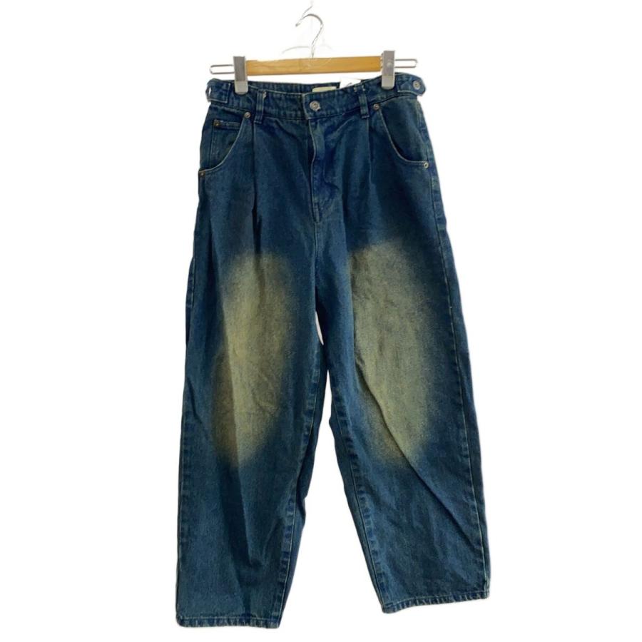 9090◇デニムパンツ/S/NN1809/Heisei Logo Wide Tuck Denim Pants/刺繍 
