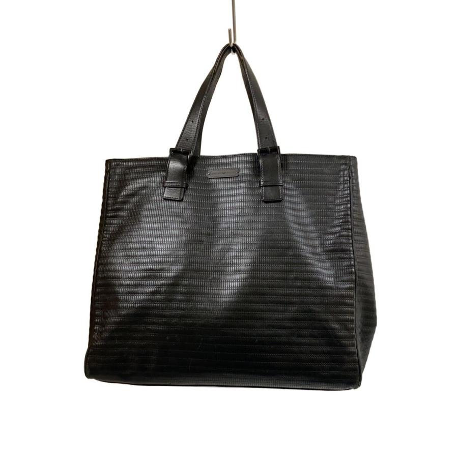 EMPORIO ARMANI ブラック トートバック✴︎早い者勝ち✴︎最終値下げ EMPORIO ARMANI◇トートバッグ/レザー/BLK// : セカンドストリート