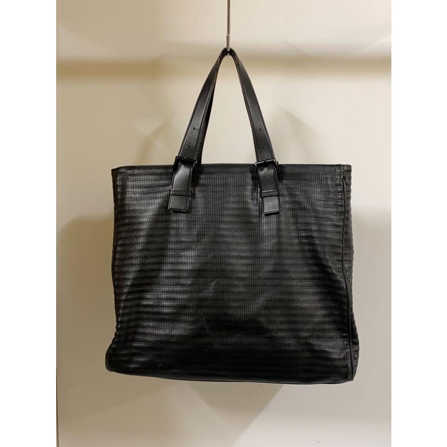 EMPORIO ARMANI◇トートバッグ/レザー/BLK// : セカンドストリート