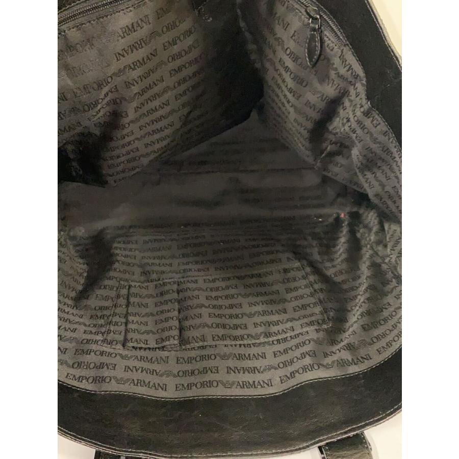 EMPORIO ARMANI◇トートバッグ/レザー/BLK// : セカンドストリート