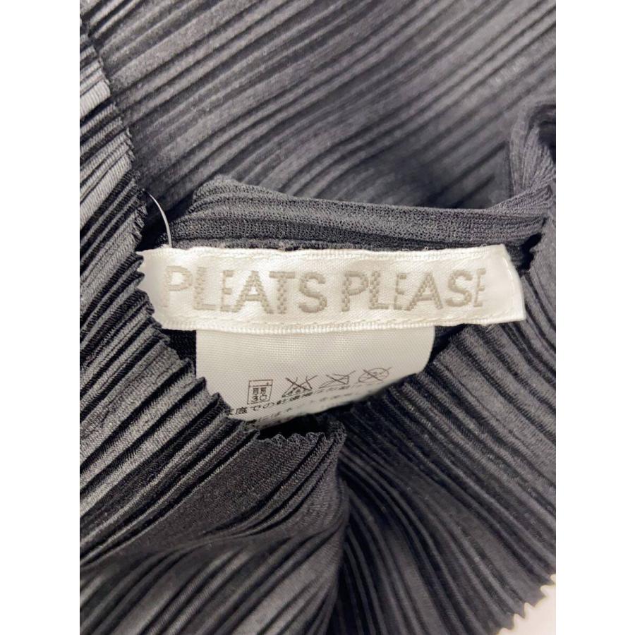 PLEATS PLEASE ISSEY MIYAKE◆プリーツトップス/モックネック/3/ポリエステル/BLK/PP31-JF523//_2