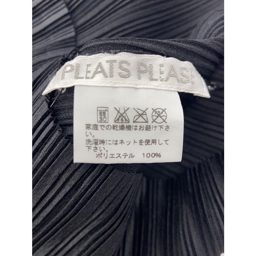 PLEATS PLEASE ISSEY MIYAKE◆プリーツトップス/モックネック/3/ポリエステル/BLK/PP31-JF523//_3