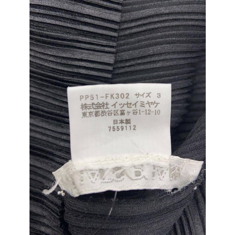 PLEATS PLEASE ISSEY MIYAKE◆プリーツトップス/モックネック/3/ポリエステル/BLK/PP31-JF523//_4