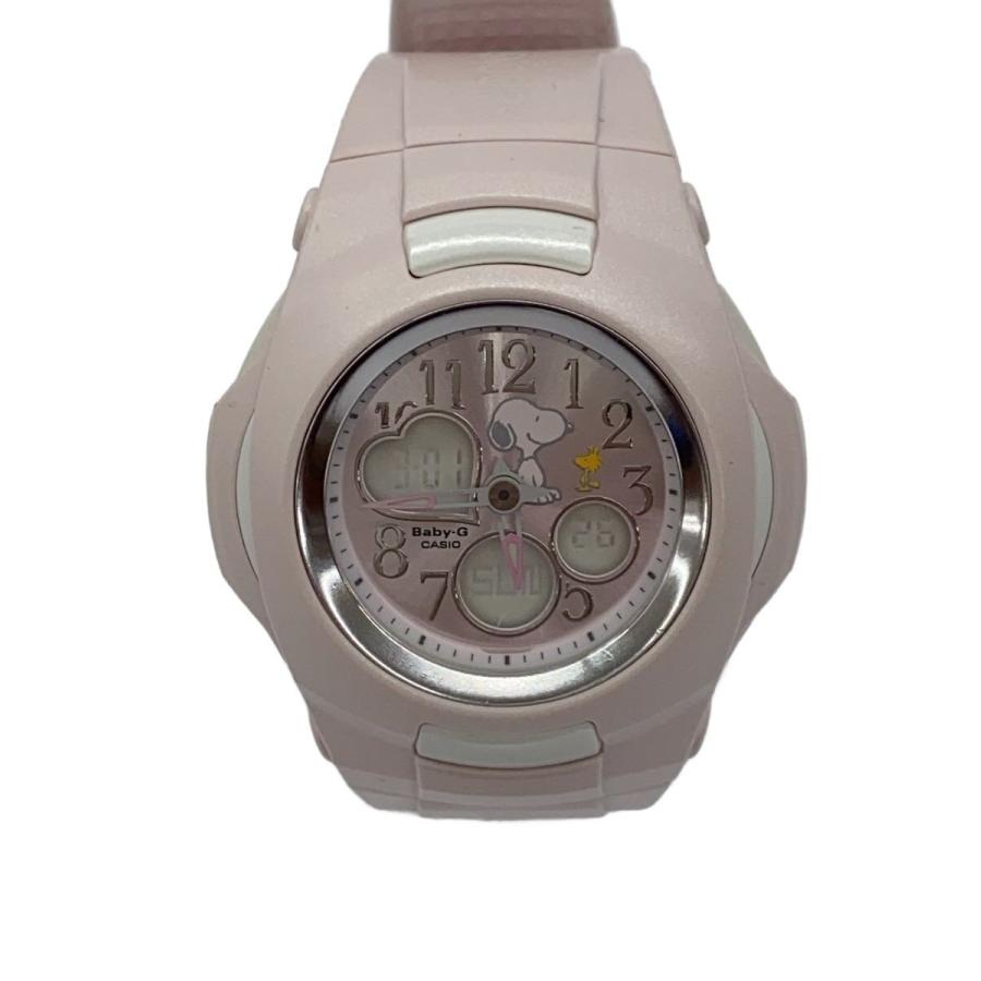 CASIO◇SNOOPY/スヌーピー/Baby-G/腕時計/アナログ/ラバー/SLV/PNK/BG