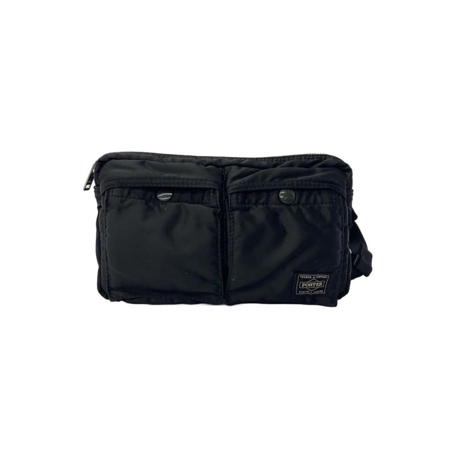 PORTER◇TANKER/タンカー/WAIST BAG/ウエストバッグ/ナイロン/BLK