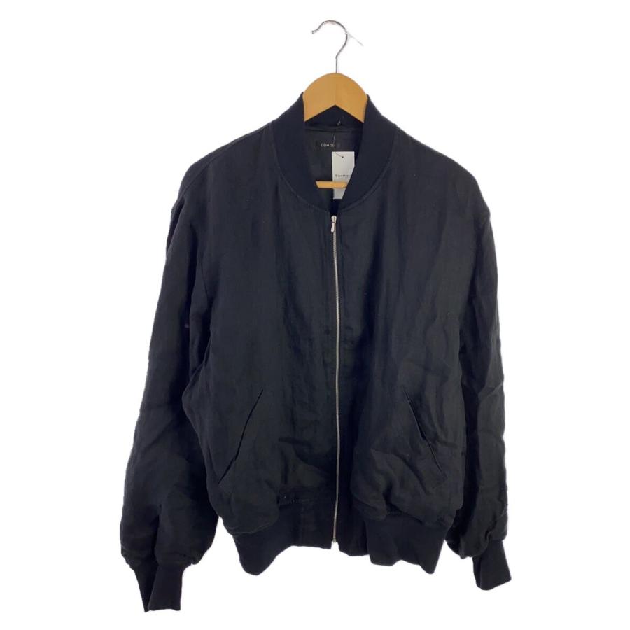 COMOLI◇23SS/リネンWクロスジップブルゾン/3/リネン/BLK/X01 COMOLI◇23SS/リネンWクロスジップブルゾン/3/リネン/BLK/X01