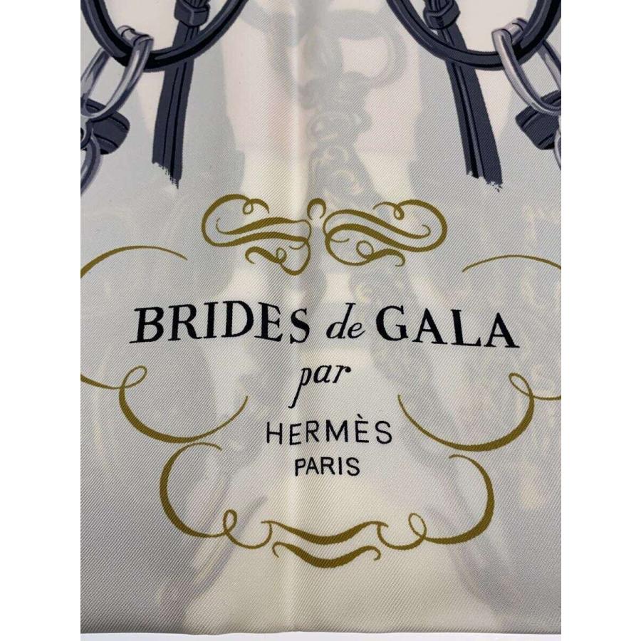 HERMES◇カレ90/BRIDES de GALA/式典用馬靭/スカーフ/シルク/PNK/総柄