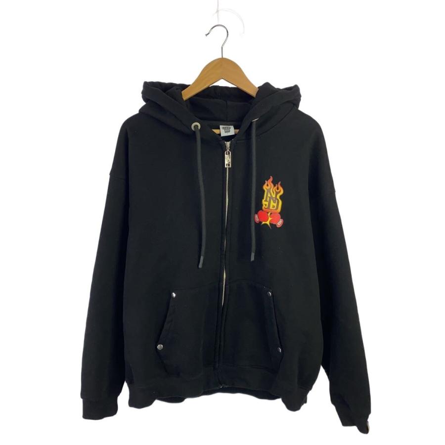 Nasty Dog×那須川天心コラボジップパーカー NastyDog◇ジップパーカー/L/コットン/BLK/プリント/那須川天心コラボ