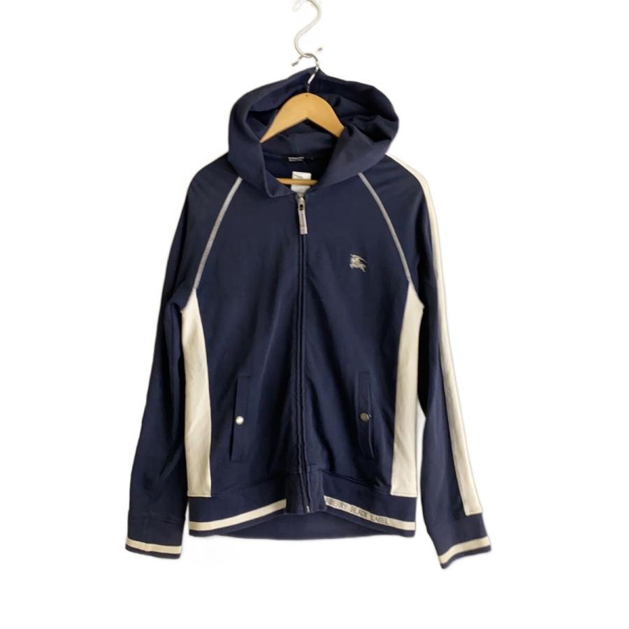 BURBERRY BLACK LABEL◇ジップパーカー/3/コットン/NVY/無地/BMV60-602 