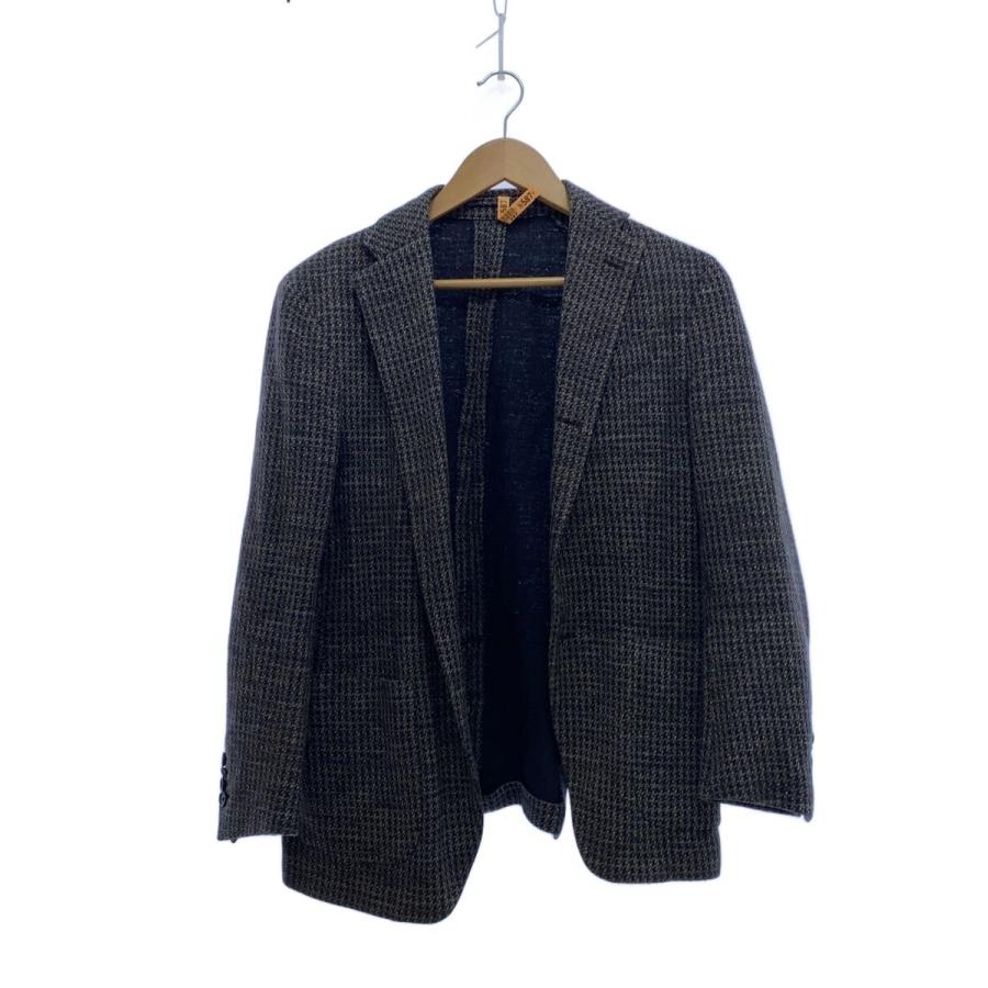 未使用級 LARDINI テーラードジャケット アンコン ウール 秋冬 48 ラルディーニ メンズ ジャケット LARDINI ブランド アウター