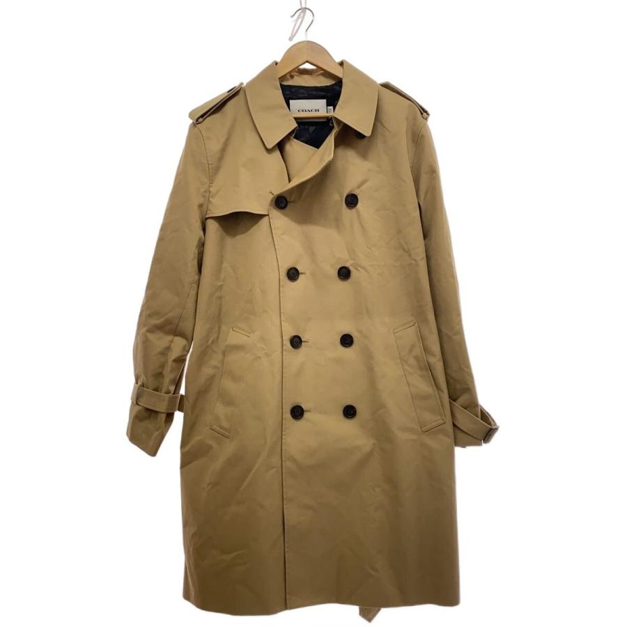 COACH◇コアトレンチ/トレンチコート/L/コットン/ベージュ/CT264
