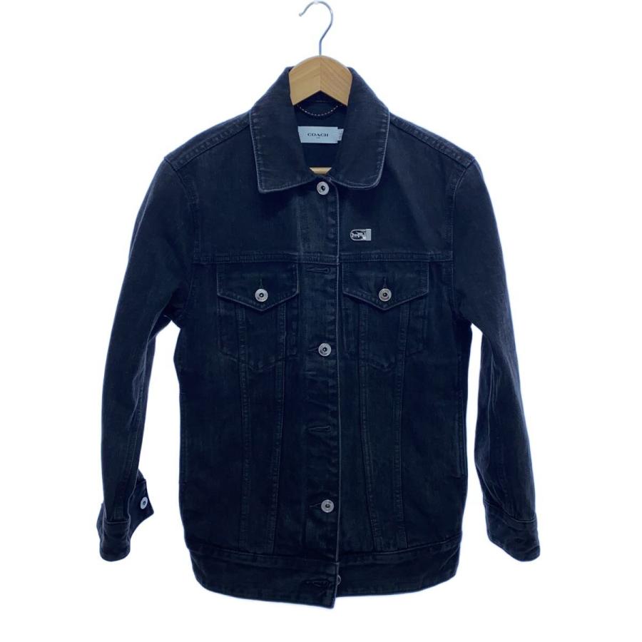 COACH ブラック デニムジャケット COACH◇デニムジャケット/Gジャン/0/コットン/ブラック : セカンド