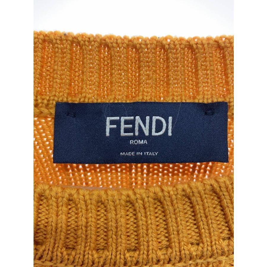 FENDI◆ニット・セーター(厚手)/48/コットン/ORN/無地/12CPF-21-549//