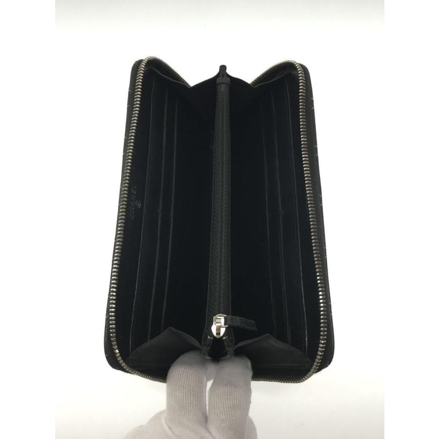 CHANEL◇長財布/レザー/BLK/無地/レディース/ワイルドステッチ CHANEL◇長財布/レザー/BLK/無地/レディース/ワイルドステッチ