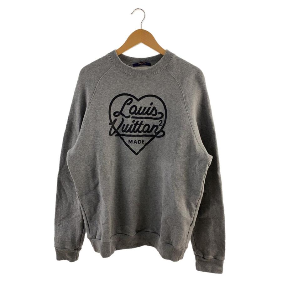 LOUIS VUITTON◇NIGO/22SS/ハートロゴスウェット/L/コットン/GRY
