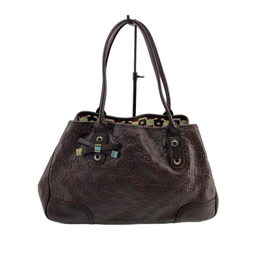 GUCCI / トートバッグ_グッチシマ/レザー/CML GUCCI◇トートバッグ_プリンシー_グッチシマ/レザー/BRW : セカンド