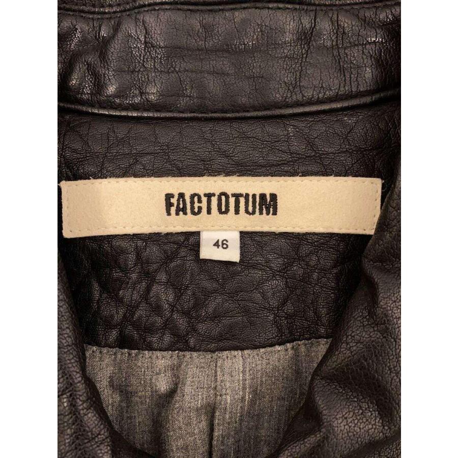 FACTOTUM◆レザージャケット・ブルゾン/46/レザー/BLK/無地/01020318｜ssol-shopping｜03