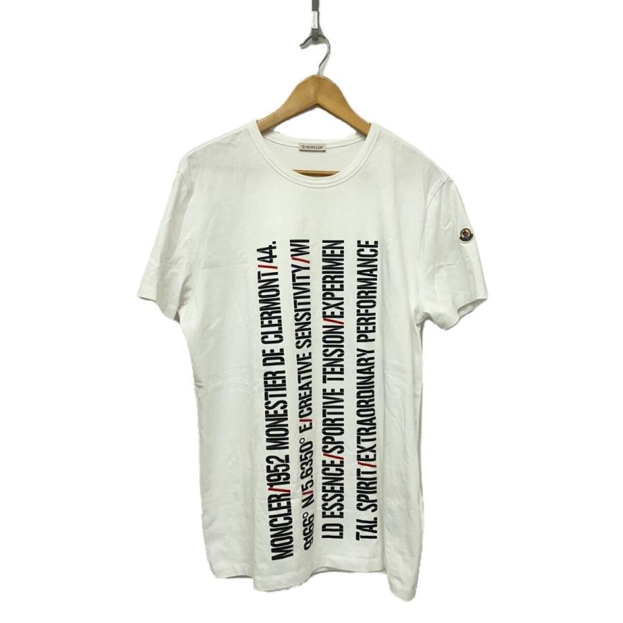 MONCLER◇Tシャツ/XL/コットン/WHT/プリント/F10918C73710 8390T 