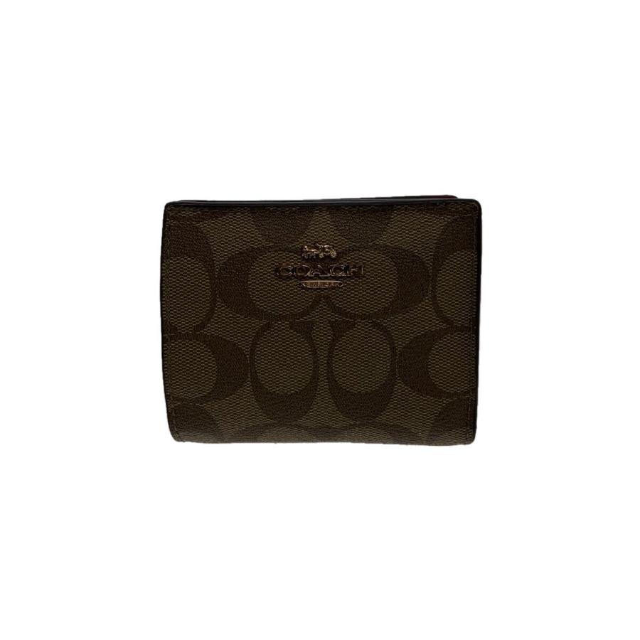 COACH◇3つ折り財布/ミニトライフォールドウォレット/BRW/レディース