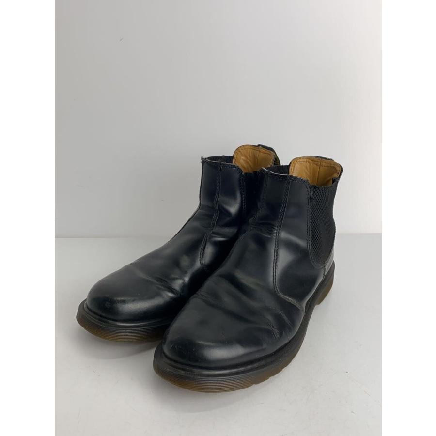Dr.Martens◇サイドゴアブーツ/チェルシーブーツ BLACK SMOOTH/ロゴ型