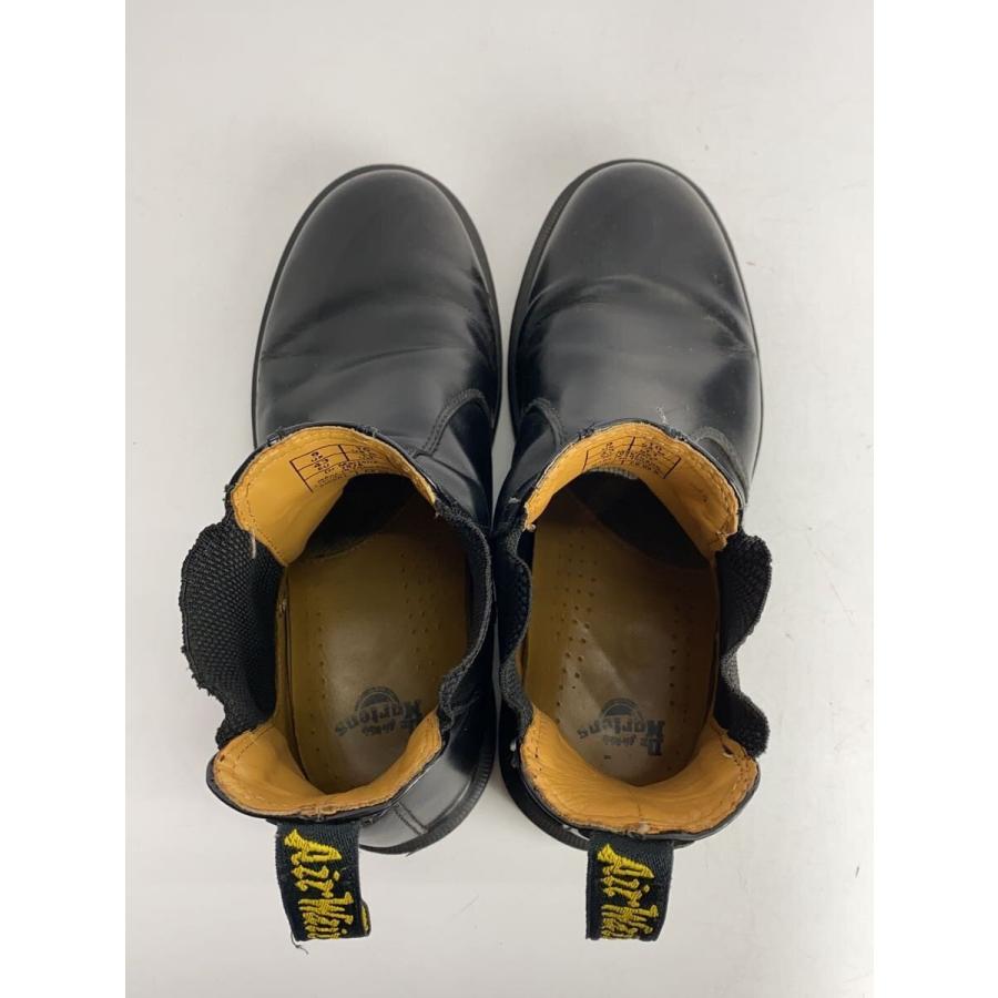 Dr.Martens◇サイドゴアブーツ/チェルシーブーツ BLACK SMOOTH/ロゴ型