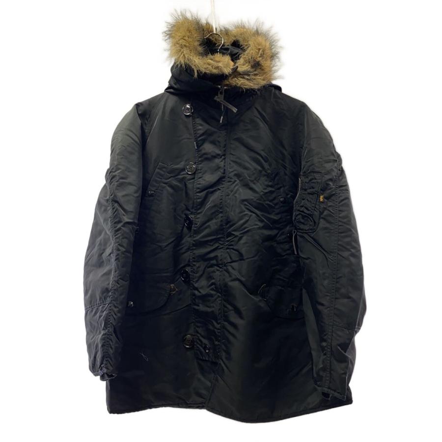 ALPHA INDUSTRIES◇モッズコート/M/ナイロン/BLK : セカンドストリート