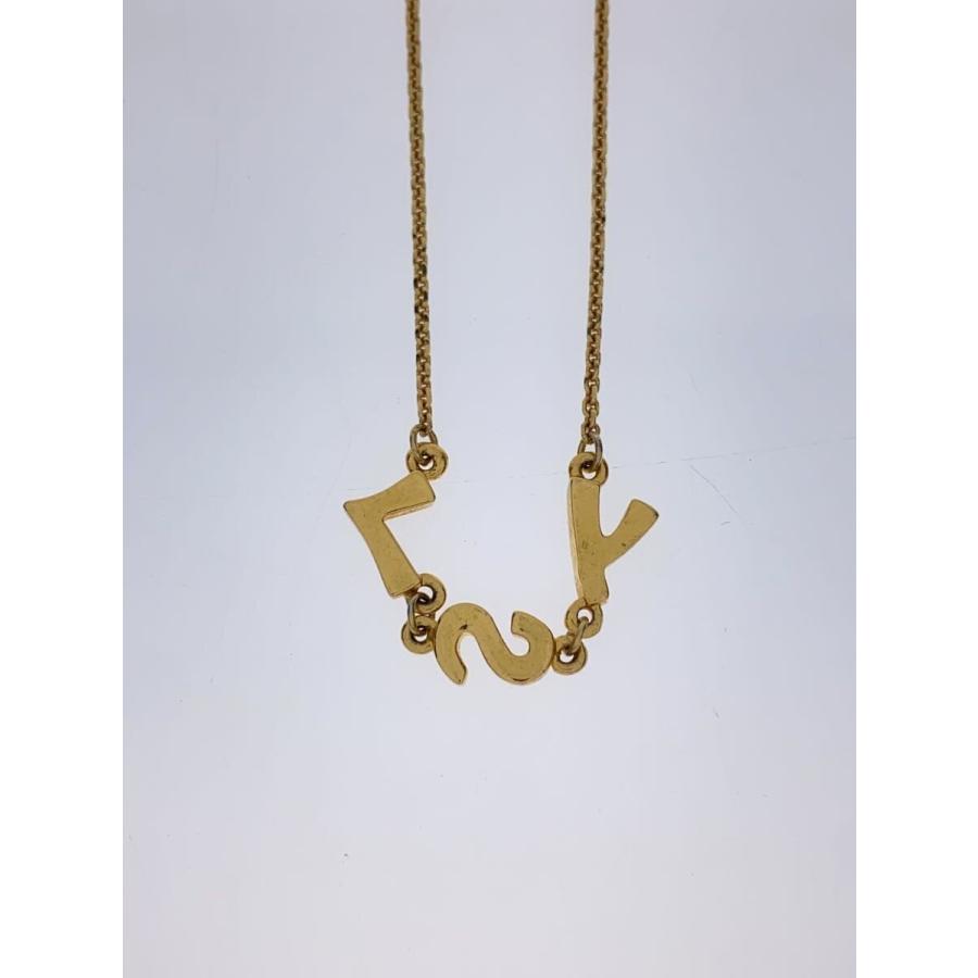 YVES SAINT LAURENT◆ネックレス/メッキ/ジルコニア/GLD/トップ有/レディース/80s/若干塗装ハゲ有_4