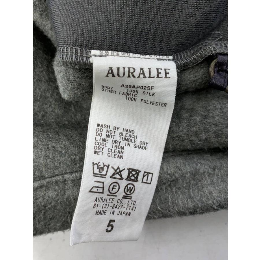 AURALEE◆フリースジャケット/5/シルク/GRY/a25ap02sf/PURE SILK COMFORT FLEECE HALFの画像