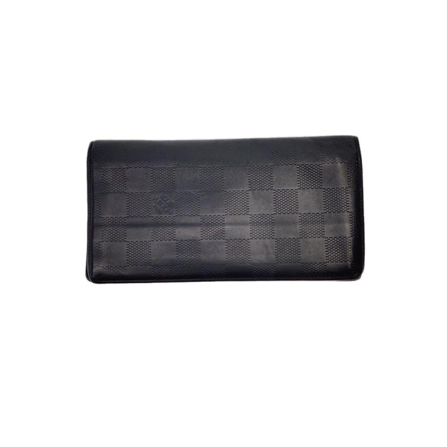 Louis Vuitton ダミエ アンフィニ 長財布 LOUIS VUITTON◇ポルト・フォイユ・ブラザ_ダミエ・アンフィニ/長財布