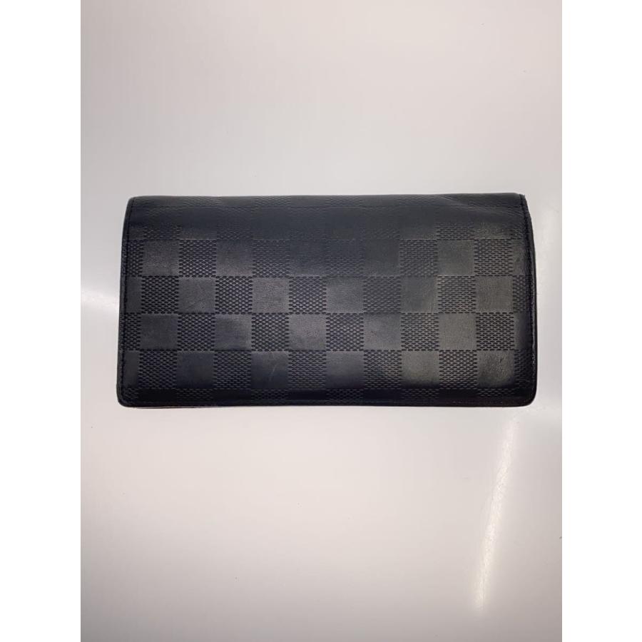 LOUIS VUITTON◇ポルト・フォイユ・ブラザ_ダミエ・アンフィニ/長財布