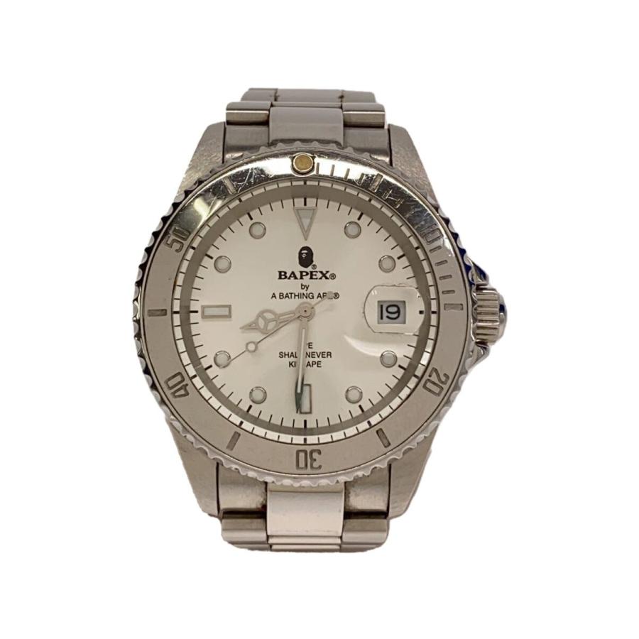 A BATHING APE◇自動巻腕時計/アナログ/ステンレス/SLV/SLV : セカンド