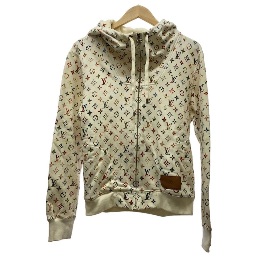 LOUIS VUITTON◇ジップパーカー/XS/コットン/WHT/モノグラム/R2W222B