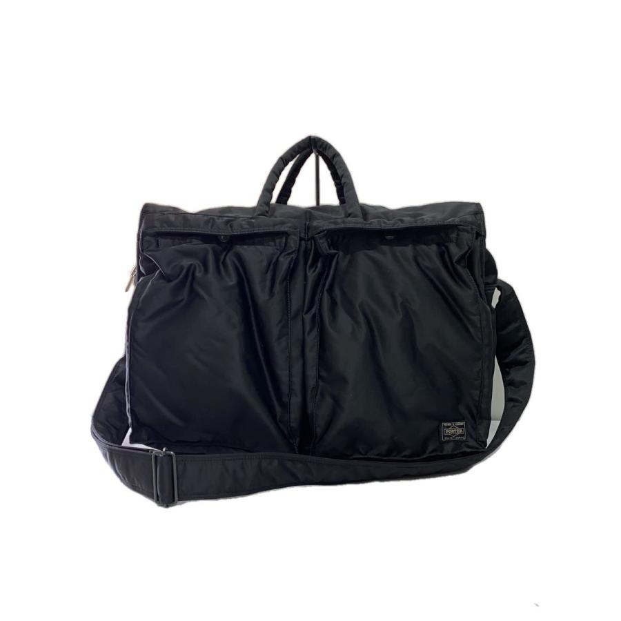 PORTER◇TANKER 2WAY SHOULDER BAG/ナイロン/BLK/タンカー/汚れ有