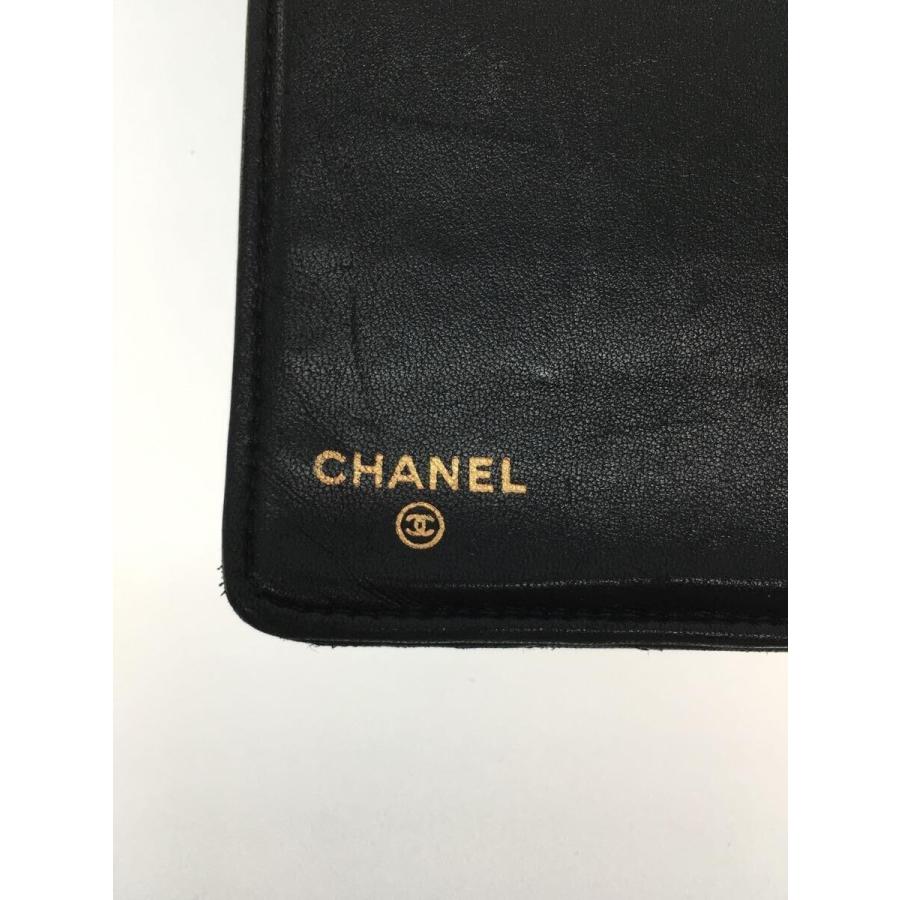 CHANEL◆長財布/レザー/BLK/レディース/マトラッセ/ラムスキン/状態考慮｜ssol-shopping｜03