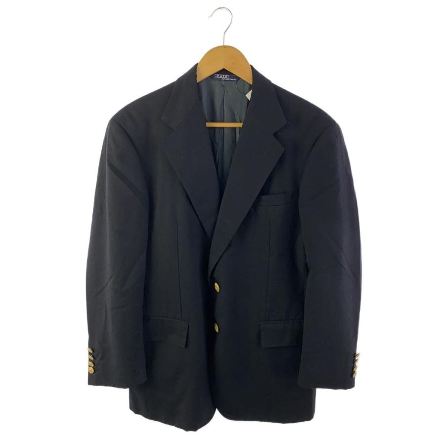 POLO RALPH LAUREN◇三角タグ/紺ブレ/テーラードジャケット/ウール/NVY