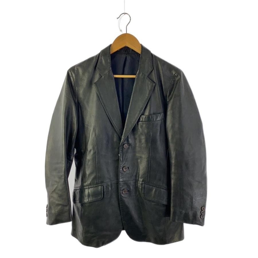 Paul Smith COLLECTION◇テーラードジャケット/M/レザー/BLK/404312