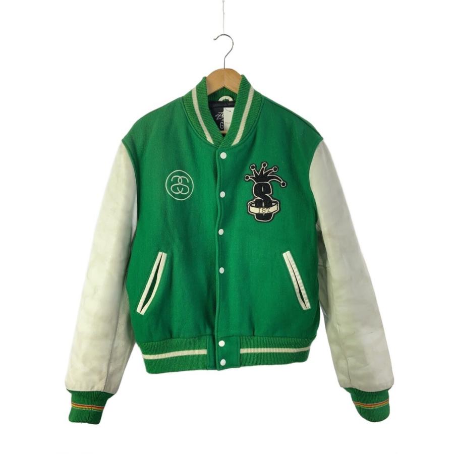Stussy スタジャン Lサイズ STUSSY◇USA製/2008 I.S.T VARSITY JACKET/スタジャン/L/ウール/GRN