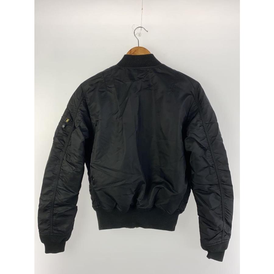 ALPHA INDUSTRIES◇MA-1/USA製/idealジップ/フライトジャケット/XS/BLK