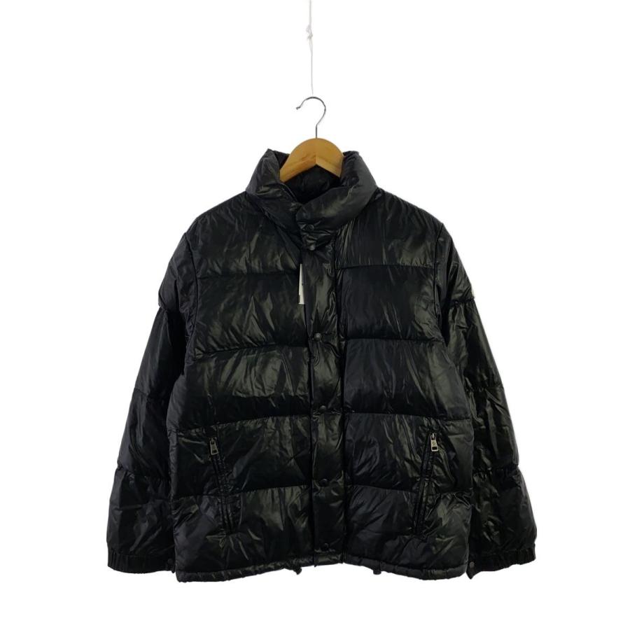 MONCLER◇ダウンジャケット/0/ナイロン/BLK/無地/Z4H0107