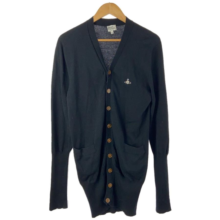 Vivienne Westwood フード付き薄手カーディガン Vivienne Westwood◇ロングカーディガン(薄手)/44/コットン/BLK/無地