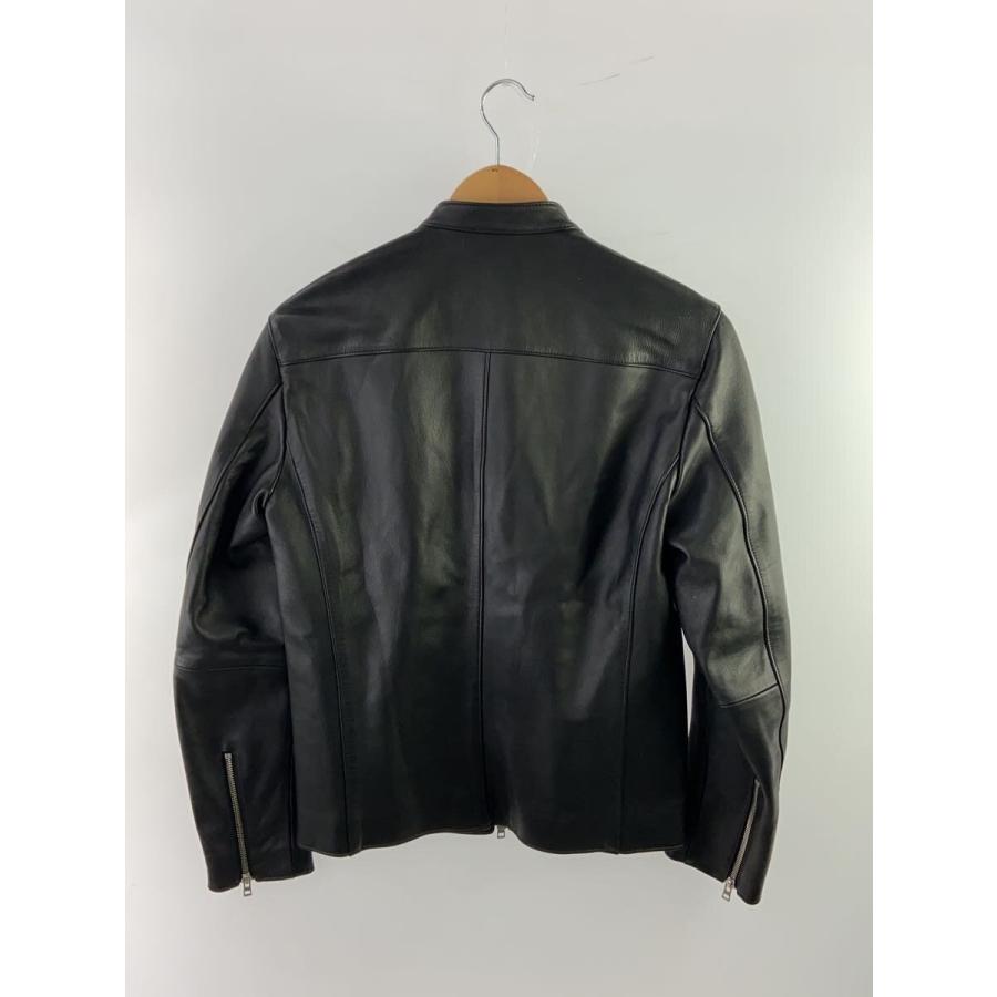 LIDNM◇シングルライダースジャケット/M/羊革/BLK/ブラック/無地/L18SS 