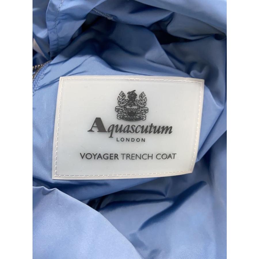 Aquascutum◇トレンチコート/42/ポリエステル/BLU/Voyager trench coat 