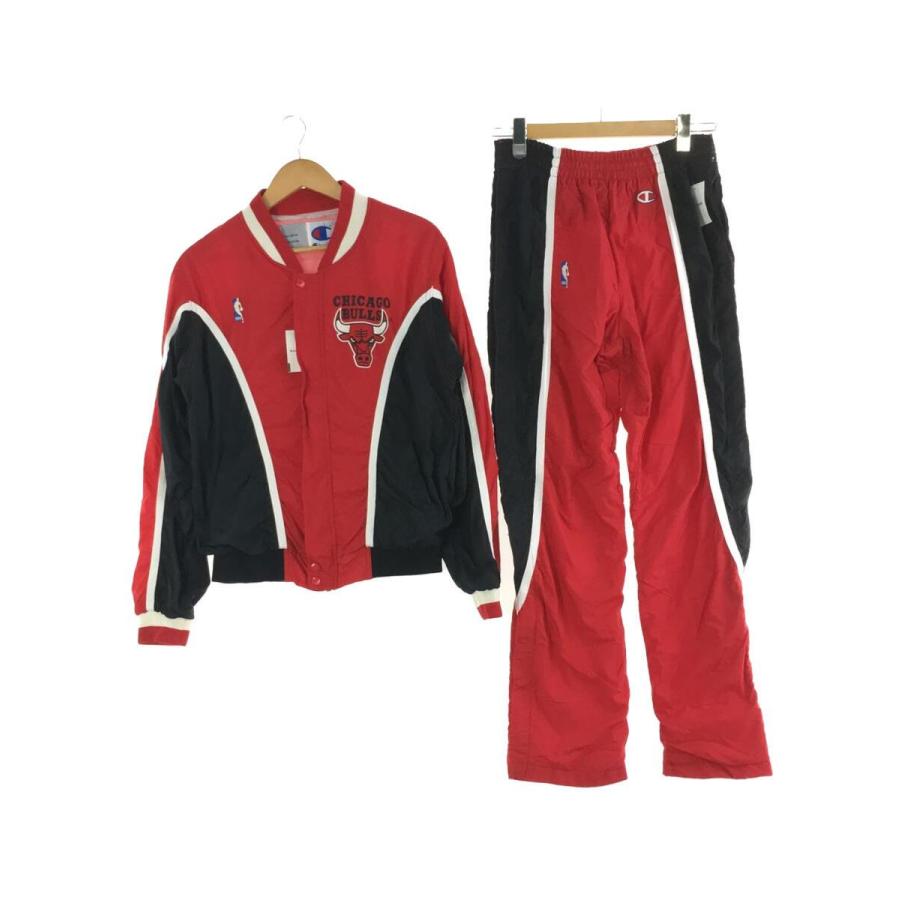 Champion◇90s〜/ブルズ/NBA/セットアップ/S/レッド/古着/ジャージ 